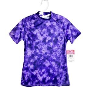 Kanu Surf Purple Girls Swimming Rashguard Size XS Brand New UPF 50+